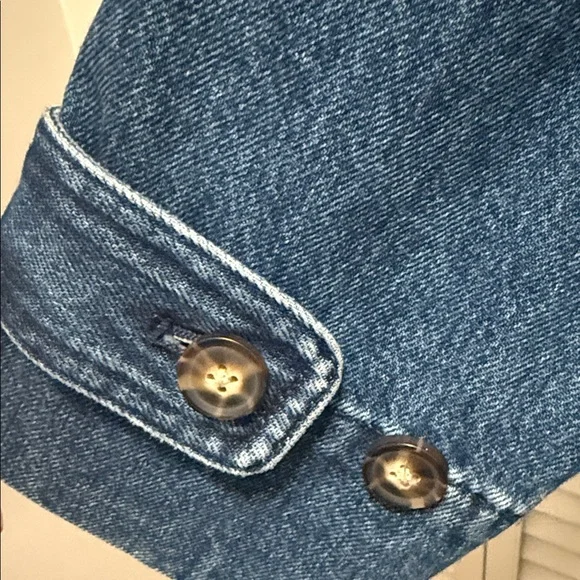 Madewell Blue Denim Trench Coat - Picture 6 of 6